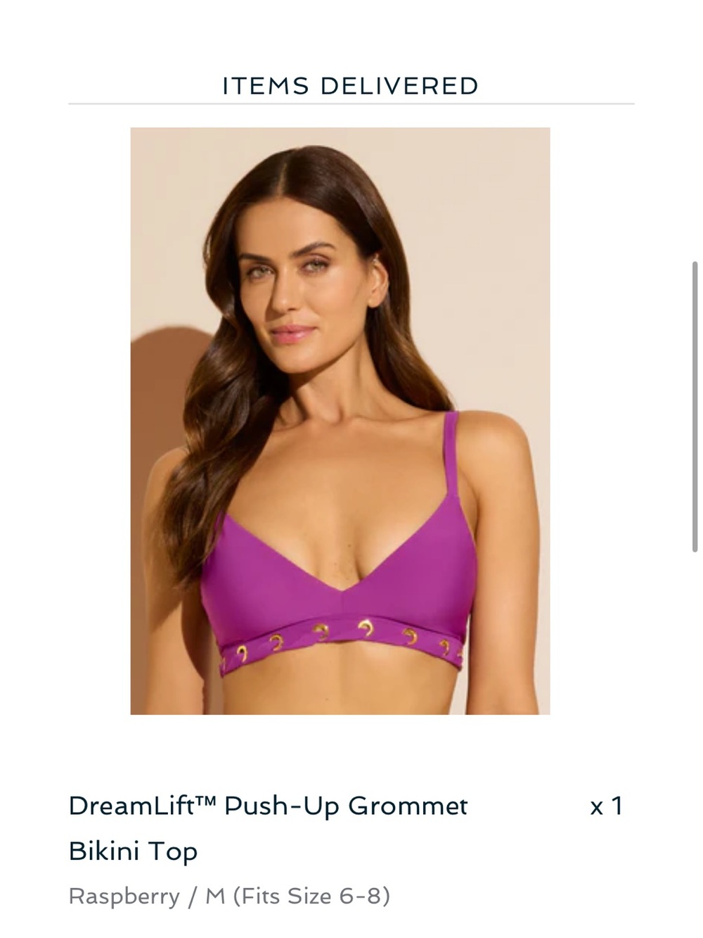 Stylist Push-Up Grommet Bikini Top